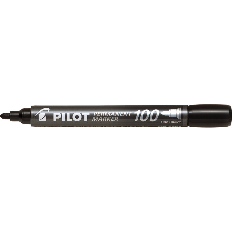 Pilot 100 Permanent Marker, Black, Bullet Tip
