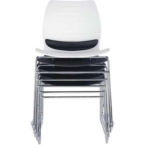 Stacking Chairs, Polypropylene, 32" High, 250 lbs. Capacity, Black
