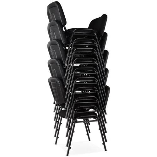 Stacking Chairs, Fabric, 32" High, 250 lbs. Capacity, Black