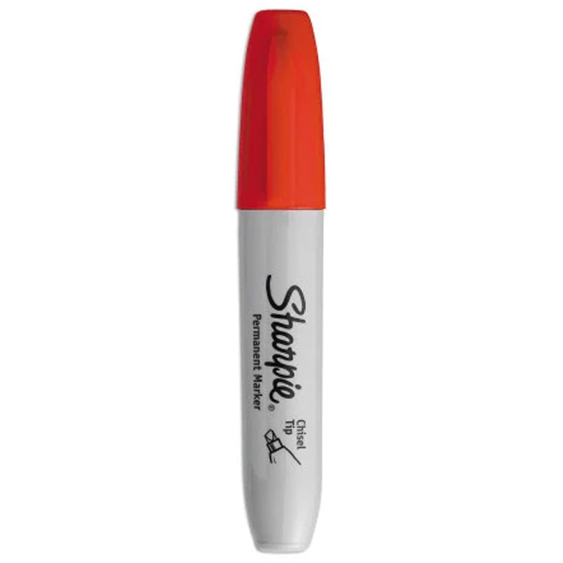 Marqueur permanent, burin, rouge