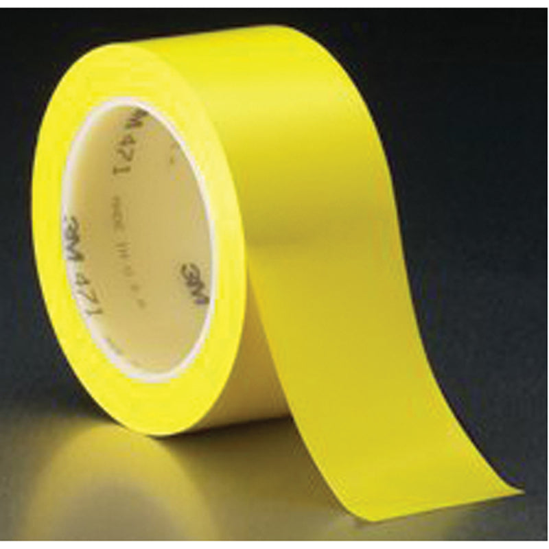 471 Vinyl Tape, 50.8 mm (2") W x 32.9 m (108') L, 5.3 mils, Yellow