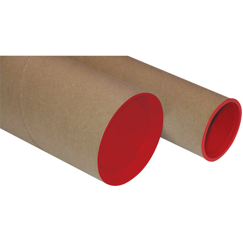 Plug-Seal Mailing Tubes, Round, 2" W x 25" L