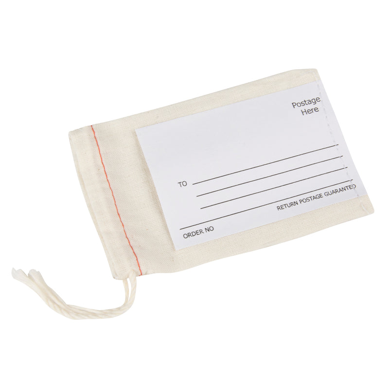 Sacs d'expédition en tissu avec étiquette