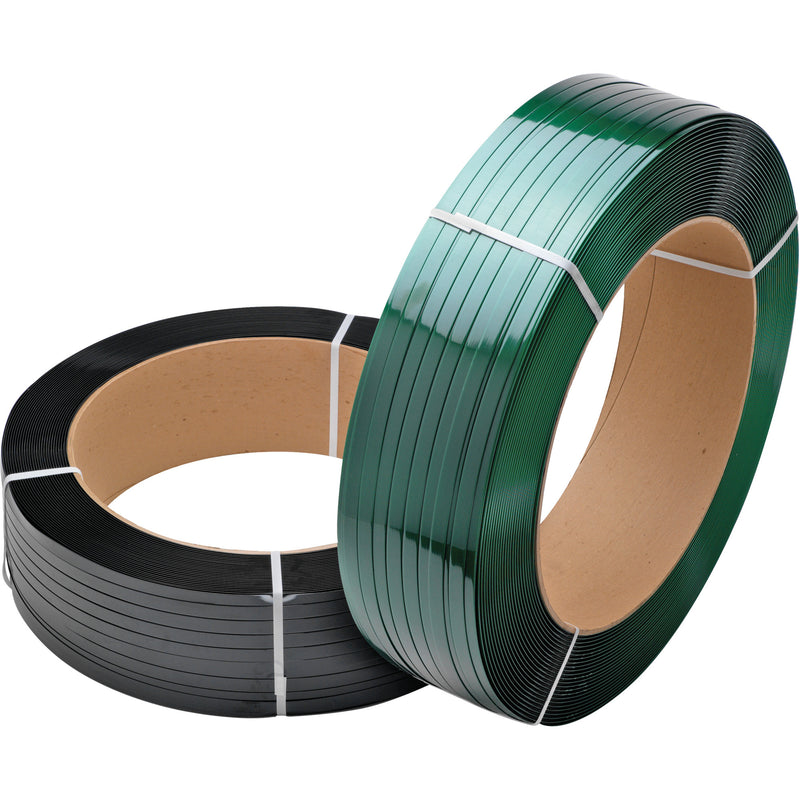Feuillard vert, polyester, 1,9 cm (l) x 914 m (L), vert, qualité machine