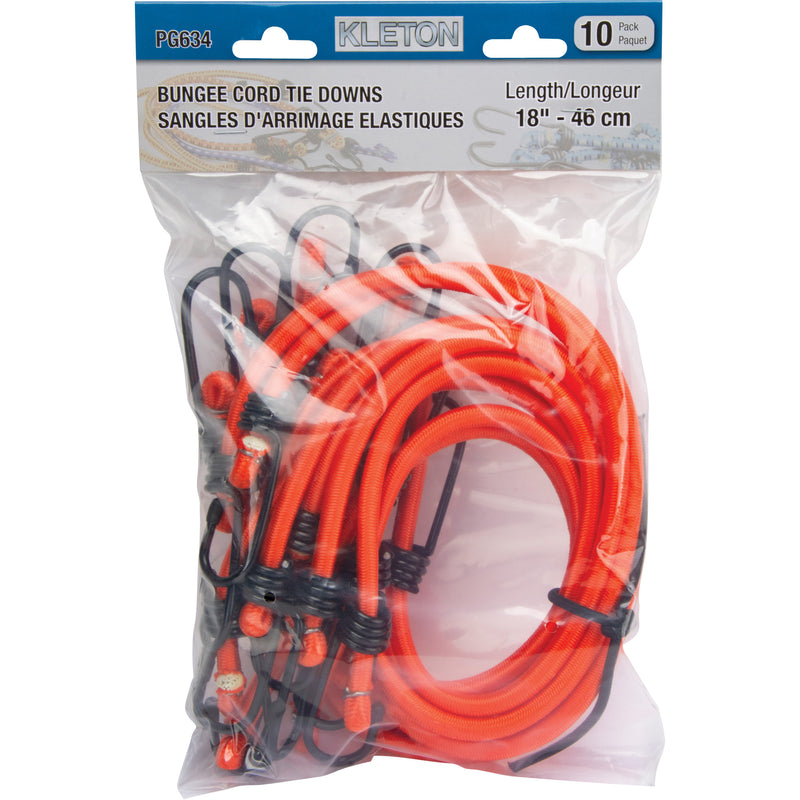 Bungee Cord Tie Downs, 18"