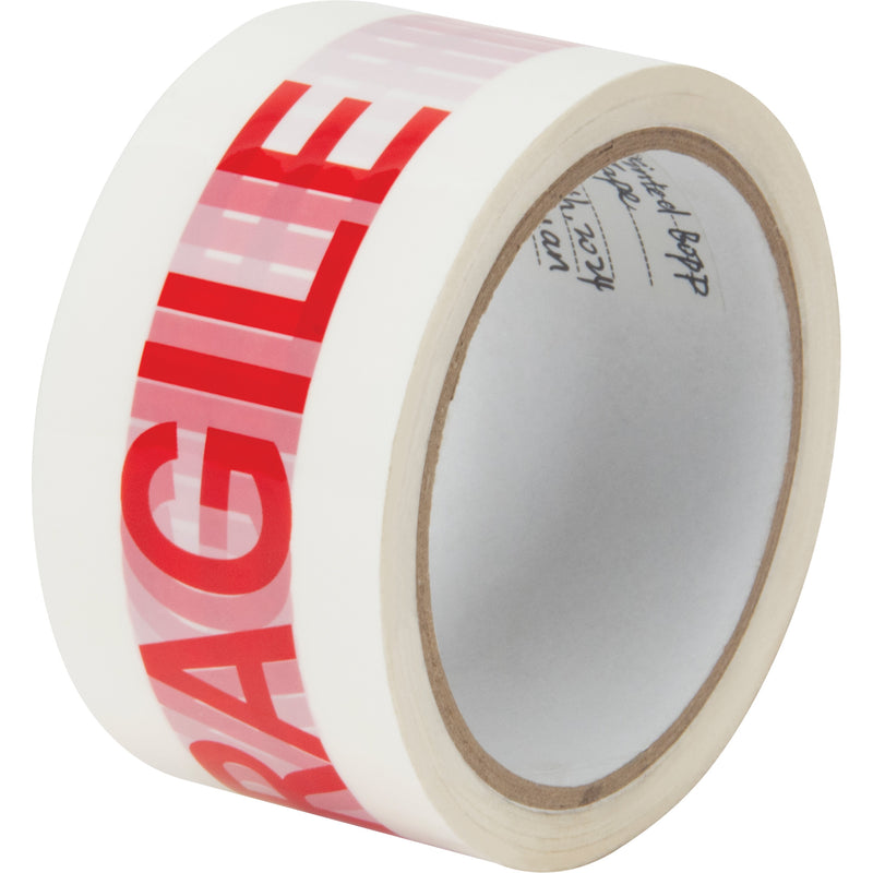 Ruban adhésif thermofusible pour boîtes « Fragile », 2 mils, 48 mm (2 po) x 100 m (328 pi)