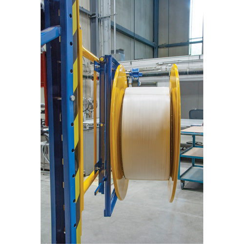 Strapping Dispenser, Polyester/Steel/Polypropylene Straps, 16"/8" Core Dia., 3"/8"/6" Roll Width
