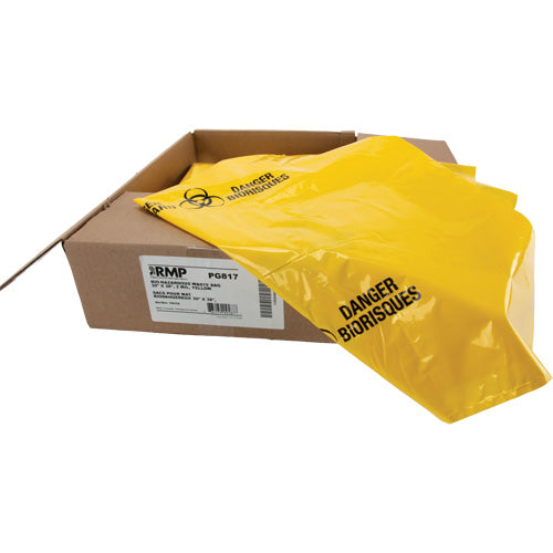Waste Bags, Bio-Hazard, 38" L x 30" W, 2 mils