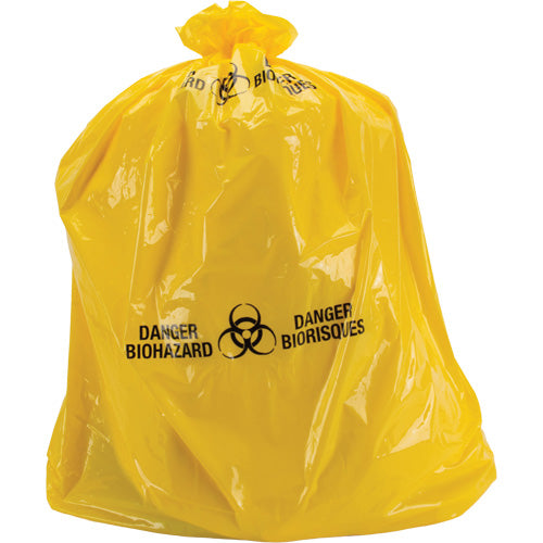 Waste Bags, Bio-Hazard, 60" L x 36" W, 6 mils