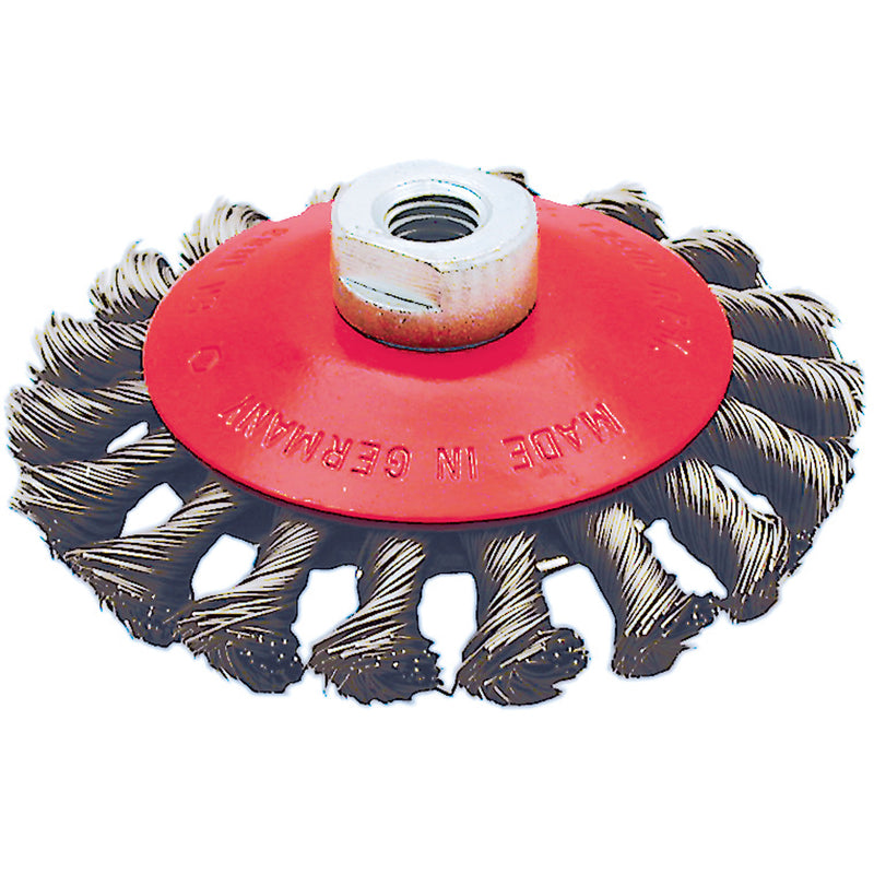 BK4520T Knot Twisted Conical Wheel, 4-1/2" Dia., 0.02" Fill, 5/8"-11 Arbor