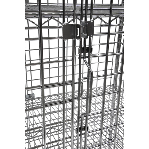 Security Cart, Chrome Plated, 48" x 69" x 24", 500 lbs. Capacity