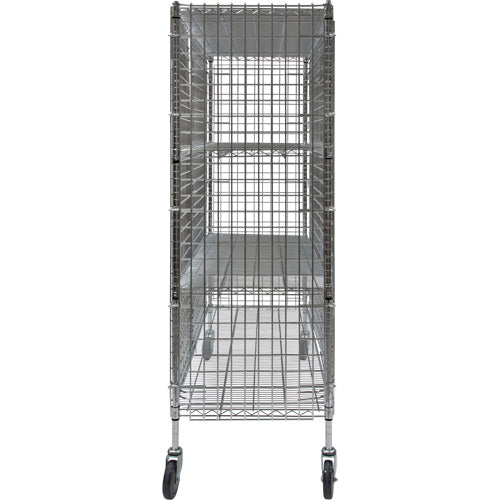 Security Cart, Chrome Plated, 60" x 69" x 24", 500 lbs. Capacity