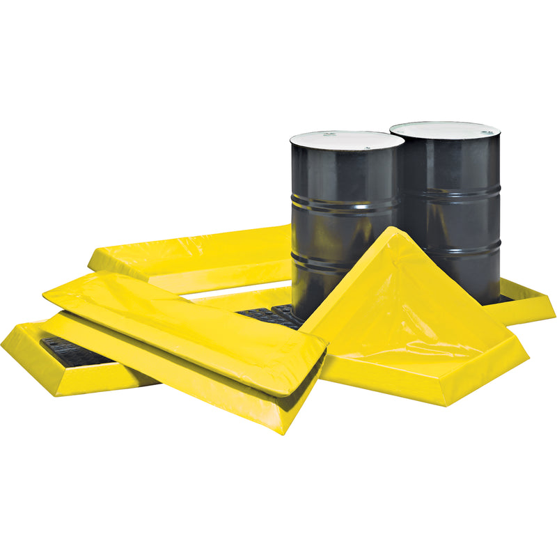 Spillpal™ Flexible Workstations Without Grates, 7 US gal. Capacity, 2' W x 2' L x 3" H, Foam Wall