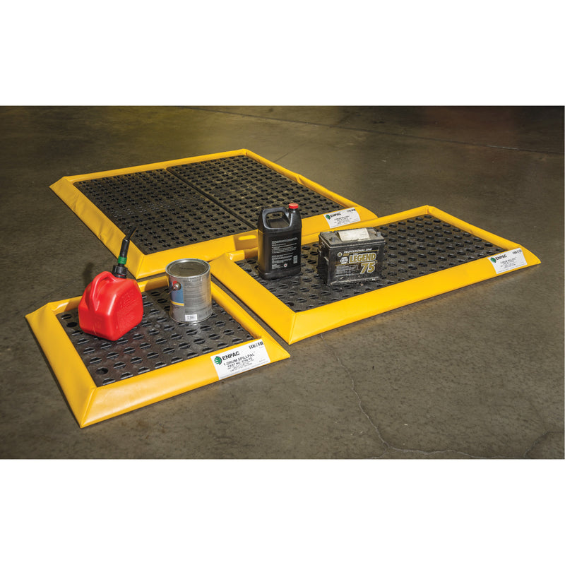 Spillpal™ Flexible Workstations Without Grates, 7 US gal. Capacity, 2' W x 2' L x 3" H, Foam Wall