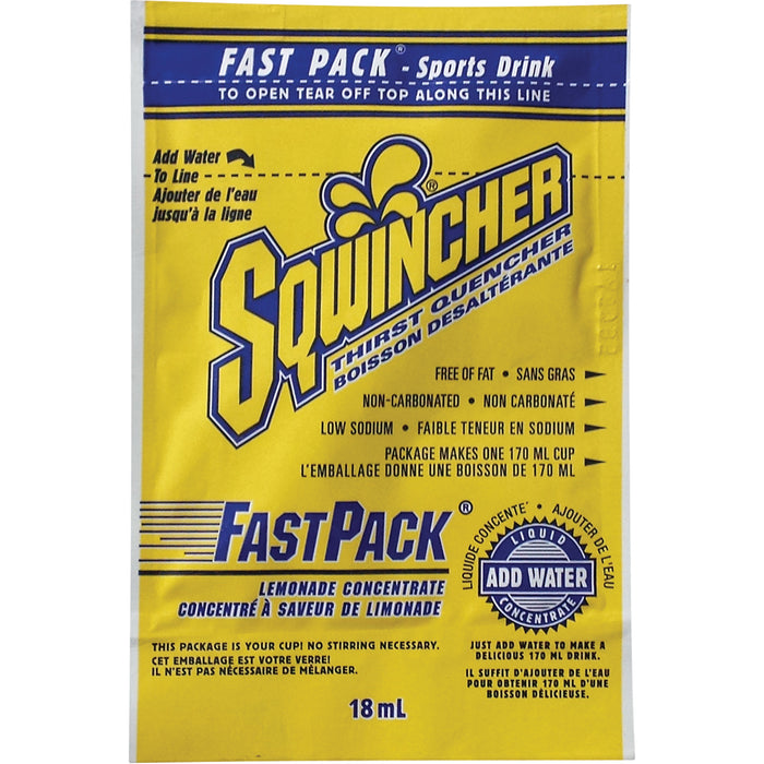 Sqwincher® Rehydration Drink Fast Pack®, Single Serve, Lemonade