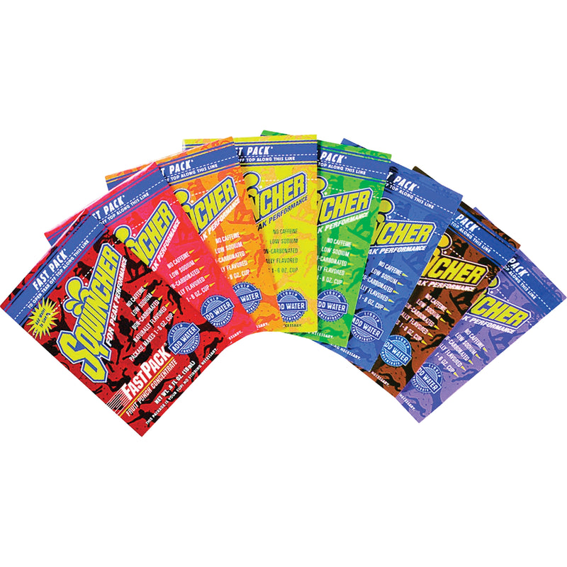 Boisson de réhydratation Sqwincher® Fast Pack®, portion individuelle, punch aux fruits