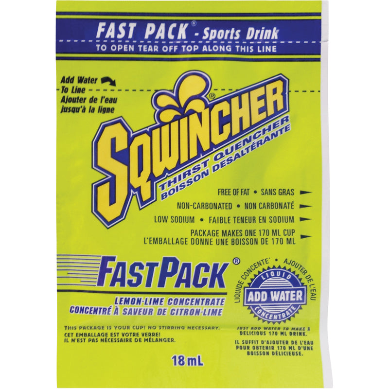 Sqwincher® Rehydration Drink Fast Pack®, Single Serve, Lemon-Lime