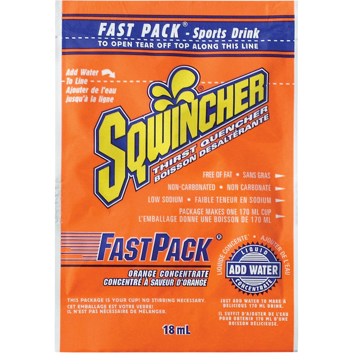 Sqwincher® Rehydration Drink Fast Pack®, Single Serve, Orange