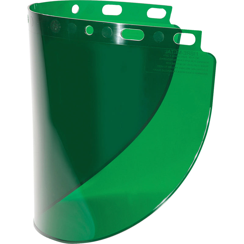 Fibre-Metal® Wideview Faceshield Visor, Propionate, Green Tint