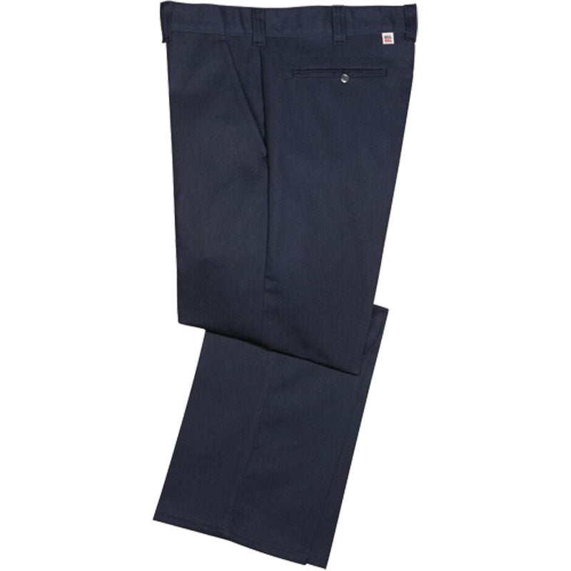Pantalon de travail taille basse, polycoton, bleu marine, taille 36, entrejambe 33