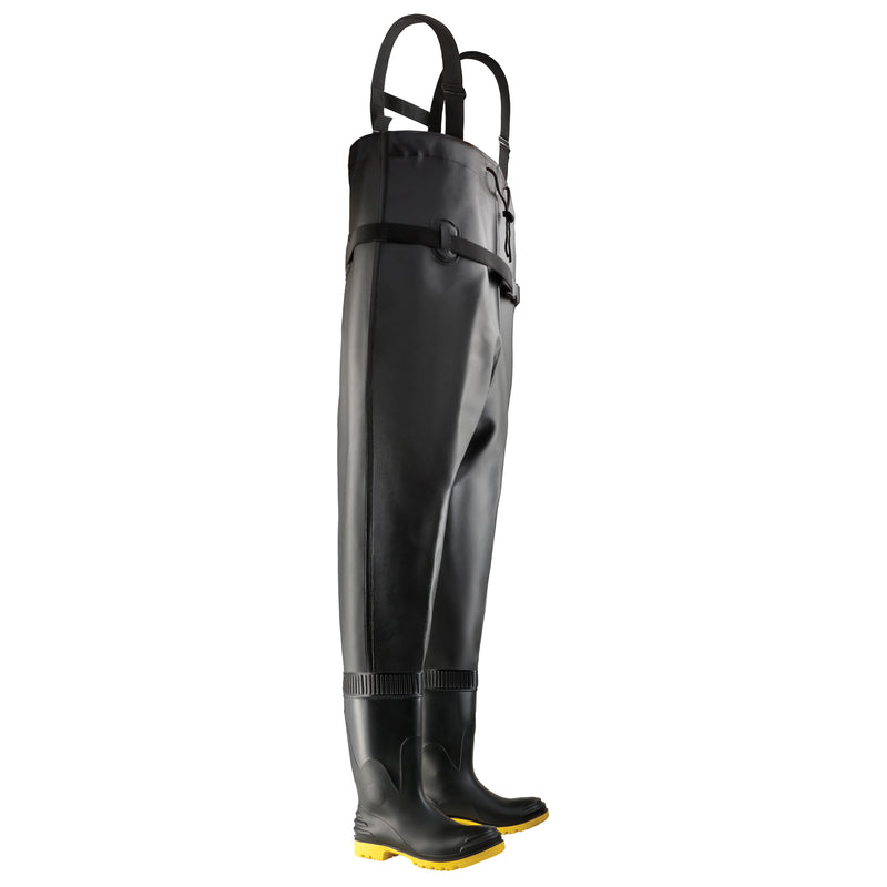 Chest Waders, 8, Steel Toe, Puncture Resistant Sole