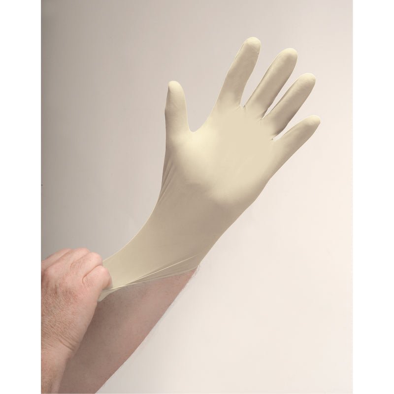 Gants d'examen pour peaux sensibles de qualité supérieure, taille S, latex, 4 mil, sans poudre, naturel