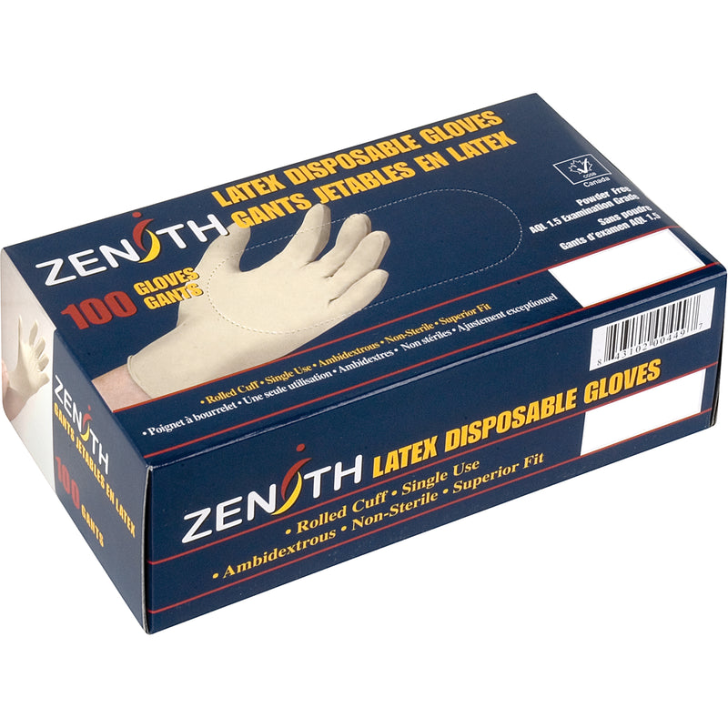 Gants d'examen pour peaux sensibles de qualité supérieure, taille S, latex, 4 mil, sans poudre, naturel