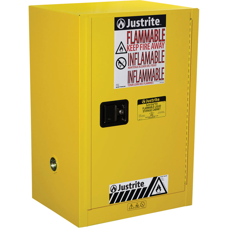 Armoire de sécurité Sure-Grip® EX Compac pour produits inflammables, 12 gal., 1 porte, 23,25 po L x 35 po H x 18 po P