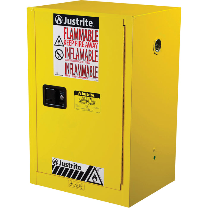 Sure-Grip® EX Compac Flammable Safety Cabinet, 12 gal., 1 Door, 23.25" W x 35" H x 18" D