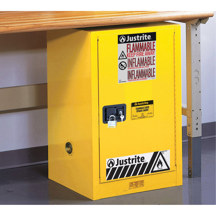 Sure-Grip® EX Compac Flammable Safety Cabinet, 12 gal., 1 Door, 23.25" W x 35" H x 18" D