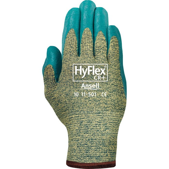 HyFlex® 11-501 Gloves, Size X-Large/10, 13 Gauge, Foam Nitrile Coated, Kevlar® Shell, ASTM ANSI Level A5/EN 388 Level D