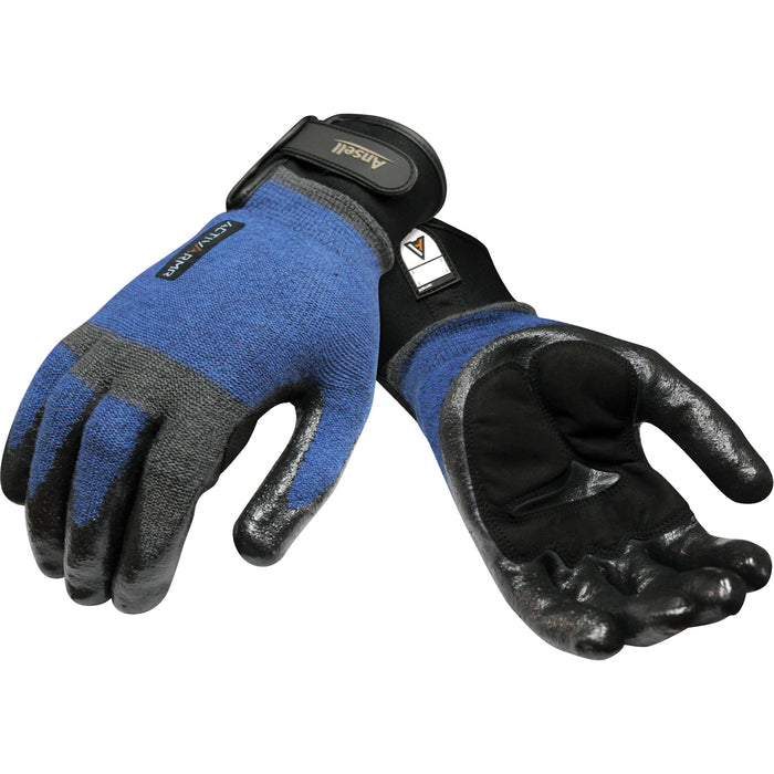 ActivArmr® 97-003 Cut-Resistant Gloves, Size Medium/9, 13 Gauge, Foam Nitrile Coated, Nylon/Stainless Steel/Kevlar®/Spandex Shell, ASTM ANSI Level A4/EN 388 Level D