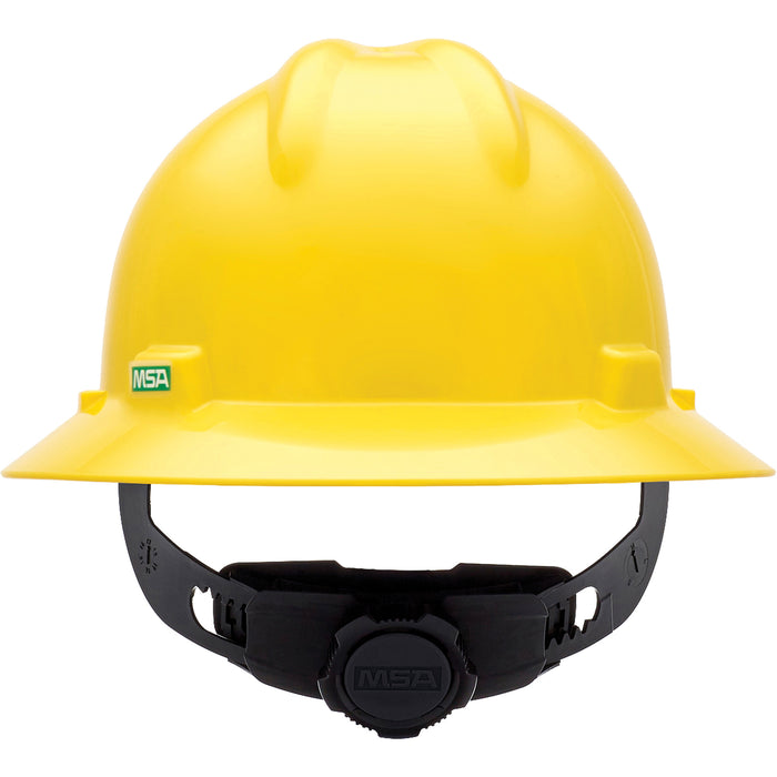 Casque de sécurité à bord intégral V-Gard®, suspension à cliquet, jaune
