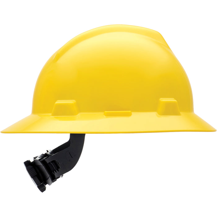 Casque de sécurité à bord intégral V-Gard®, suspension à cliquet, jaune