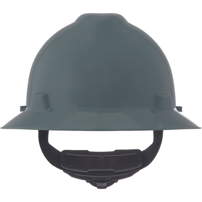 Casque de sécurité à rebord complet V-Gard®, Suspension Rochet, Gris