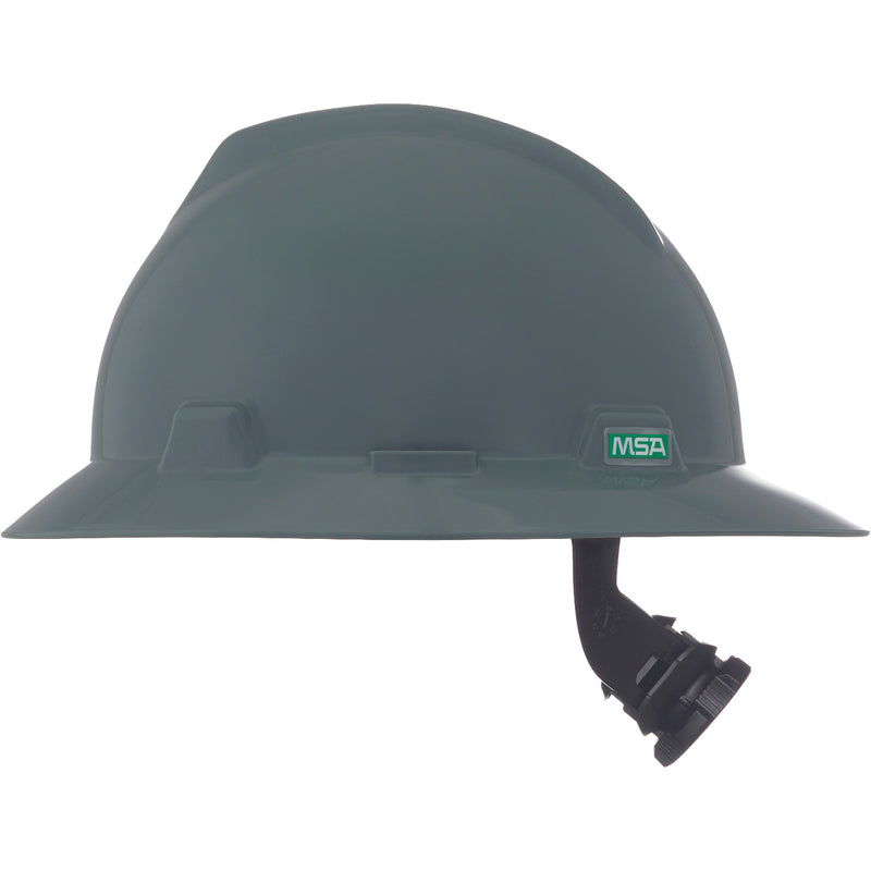 Casque de sécurité à rebord complet V-Gard®, Suspension Rochet, Gris