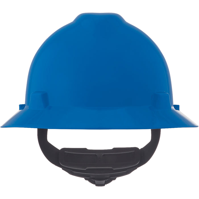 Casque de sécurité à bord intégral V-Gard®, suspension à cliquet, bleu