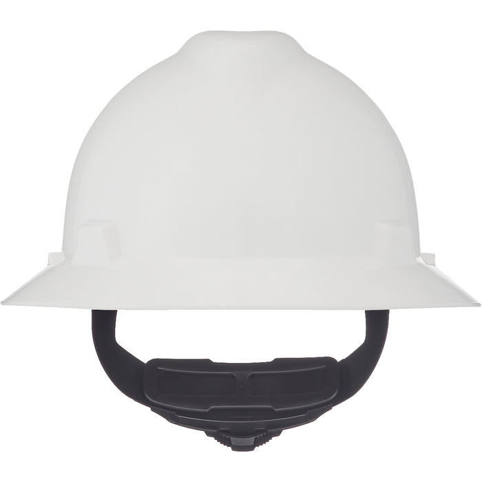 Casque de sécurité à bord intégral V-Gard®, suspension à cliquet, blanc