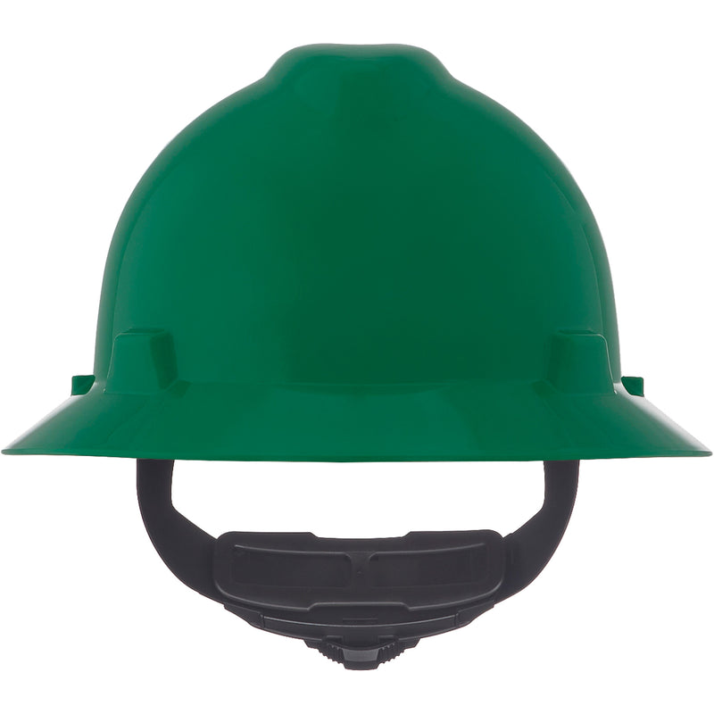 Casque de sécurité à bord intégral V-Gard®, suspension à cliquet, vert
