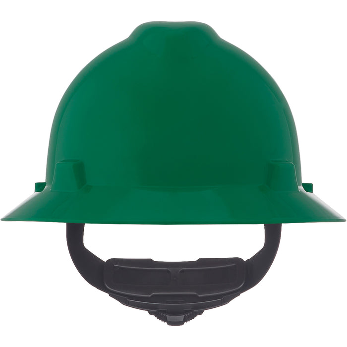 Casque de sécurité à bord intégral V-Gard®, suspension à cliquet, vert