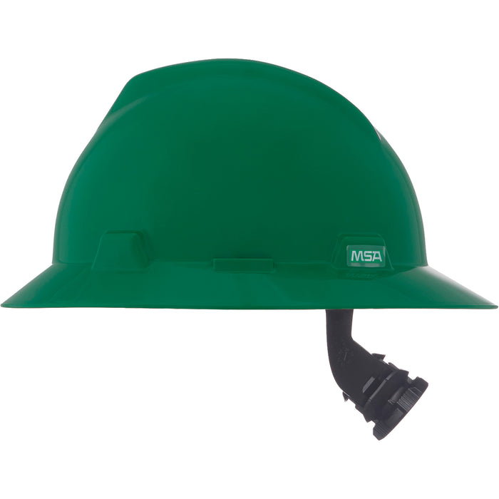 Casque de sécurité à bord intégral V-Gard®, suspension à cliquet, vert