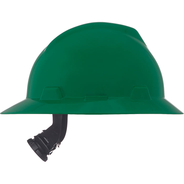 Casque de sécurité à bord intégral V-Gard®, suspension à cliquet, vert