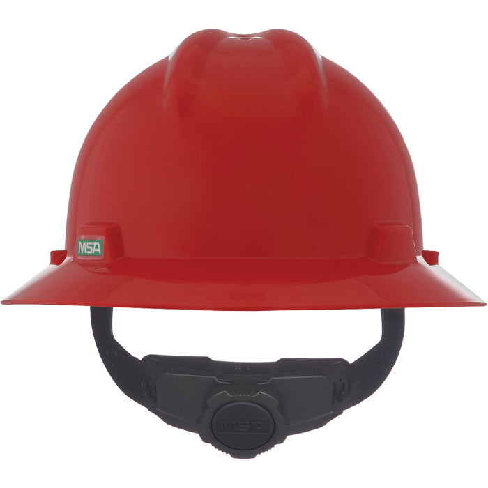 Casque de sécurité à bord intégral V-Gard®, suspension à cliquet, rouge