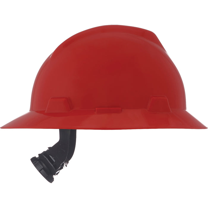 Casque de sécurité à bord intégral V-Gard®, suspension à cliquet, rouge