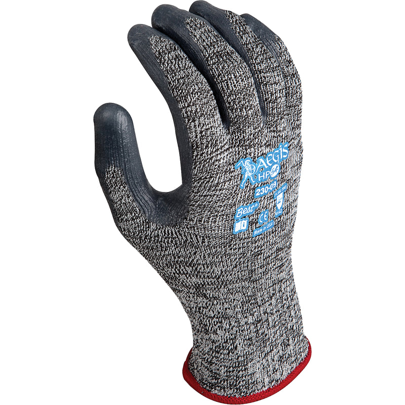 230 Aegis HP54™ Gloves, Size Medium/8, 10 Gauge, Foam Nitrile Coated, Nylon/HPPE Shell, ANSI/ISEA 105 Level 5
