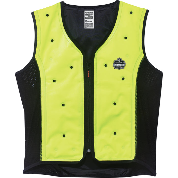 Chill-Its® 6685 Dry Evaporative Cooling Vests, 3X-Large, High Visibility Lime-Yellow