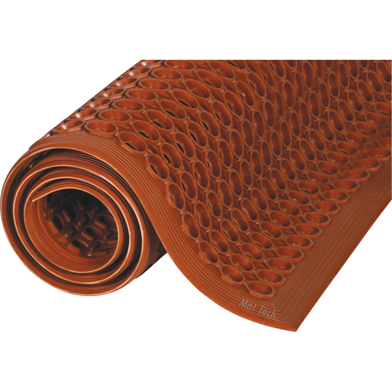Tapis léger Safewalk™, nid d'abeille, 90 cm x 150 cm x 1,27 cm, terre cuite, caoutchouc