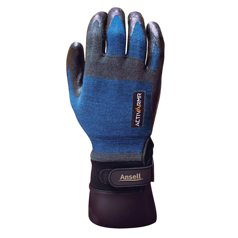 ActivArmr® HVAC 97-002 Gloves, 10/X-Large, Nitrile Coating, 18 Gauge, Nylon Shell