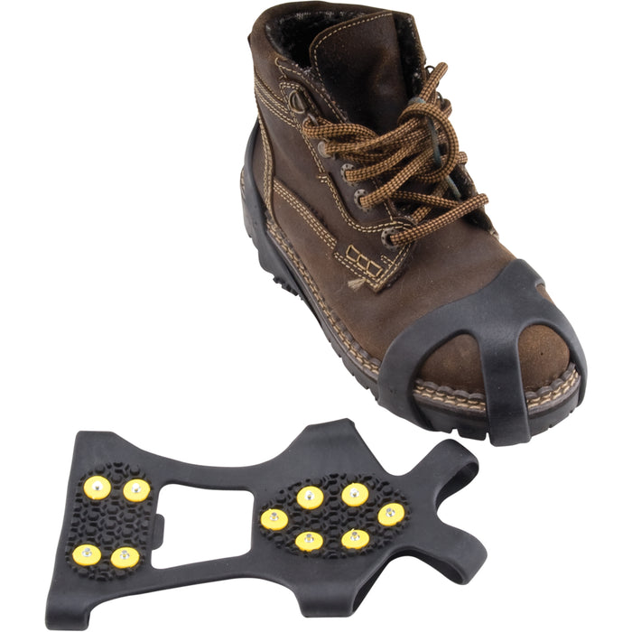 Anti-Slip Ice Cleats, Steel, Stud Traction, Large