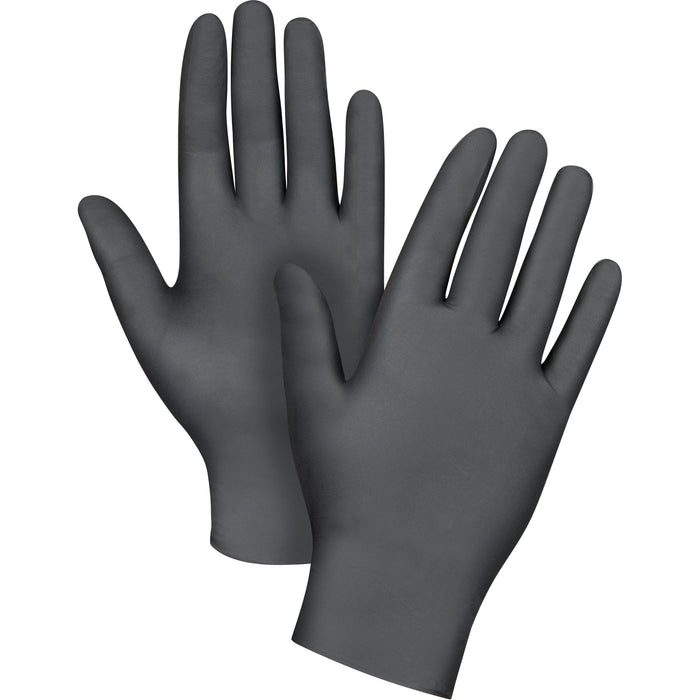 Medical Grade Disposable Gloves, Medium, Nitrile, 6-mil, Powder-Free, Black, Class 2